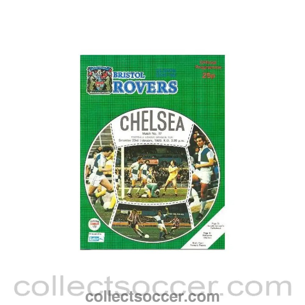 1980 - Bristol Rovers v Chelsea football programme 23/02/1980 - Collect Soccer
