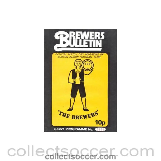 1980 - Burton Albion v Barry Town official programme 1980 - 1981 League - Collect Soccer