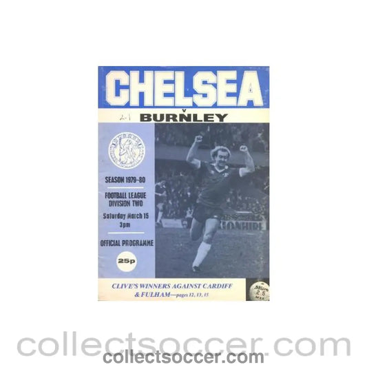 1980 - Chelsea v Burnley official programme 15/03/1980