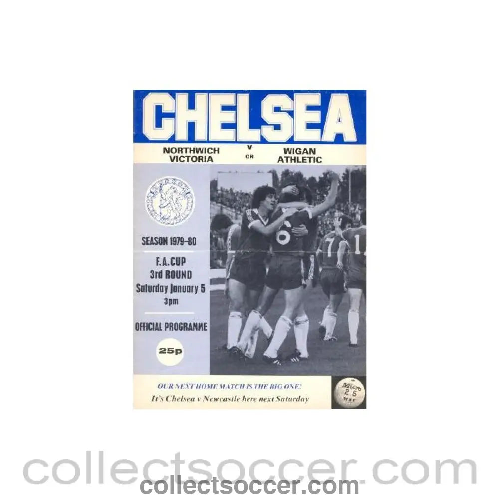 1980 - Chelsea v Norwich Victoria or Wigan Athletic official programme 05/01/1980