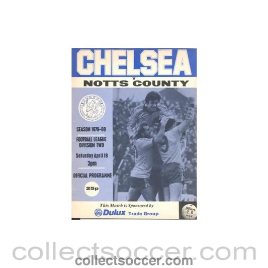 1980 - Chelsea v Notts County official programme 19/04/1980