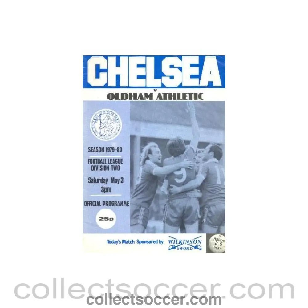 1980 - Chelsea v Oldham Athletic official programme 03/05/1980 - Collect Soccer