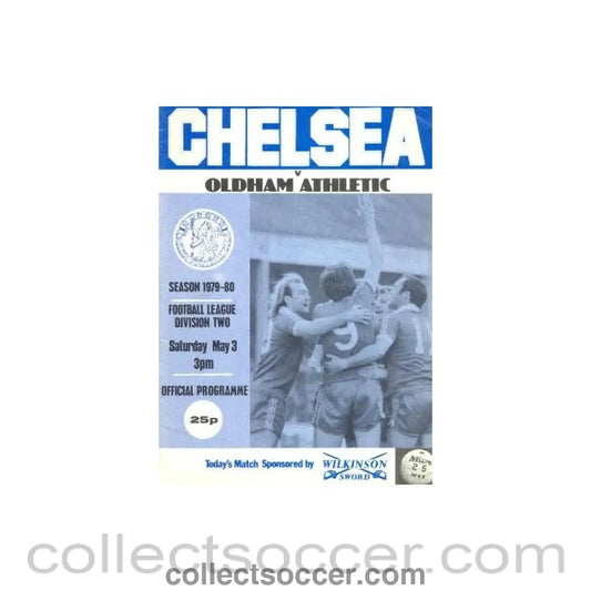 1980 - Chelsea v Oldham Athletic official programme 03/05/1980