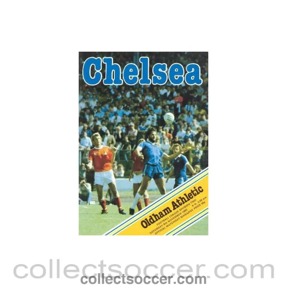 1980 - Chelsea v Oldham Athletic official programme 08/11/1980 - Collect Soccer