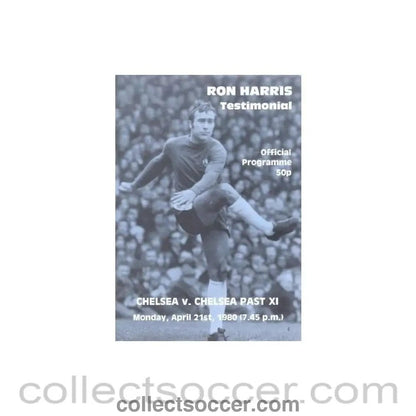 1980 - Chelsea vChelsea Past XI official programme 21/04/1980 Ron Harris Testimonial Match - Collect Soccer