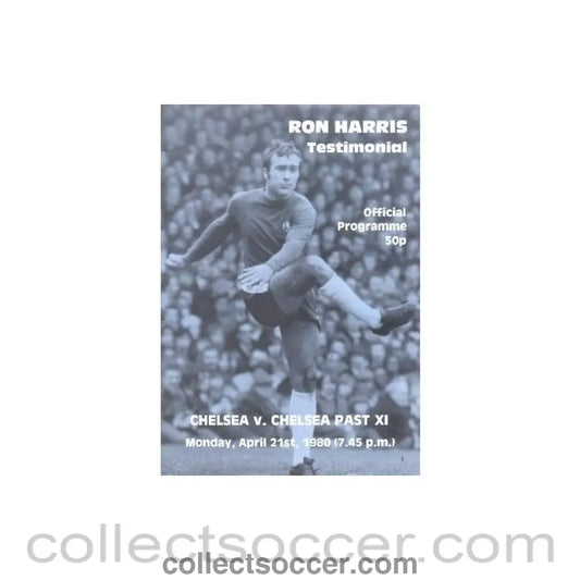 1980 - Chelsea vChelsea Past XI official programme 21/04/1980 Ron Harris Testimonial Match