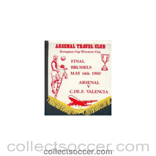 1980 CWC Final Pennant Arsenal V Valencia