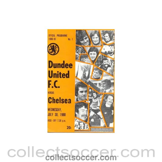1980 - Dundee United vChelsea official programme 30/07/1980
