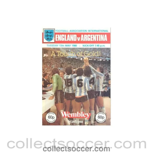 1980 England v Argentina official programme 13/05/1980 - Collect Soccer