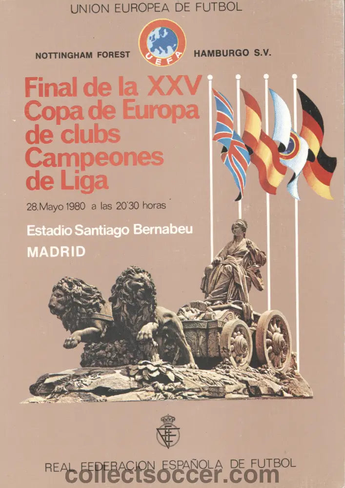 1980 European Cup Final Nottingham Forest v Hamburg Official Programme