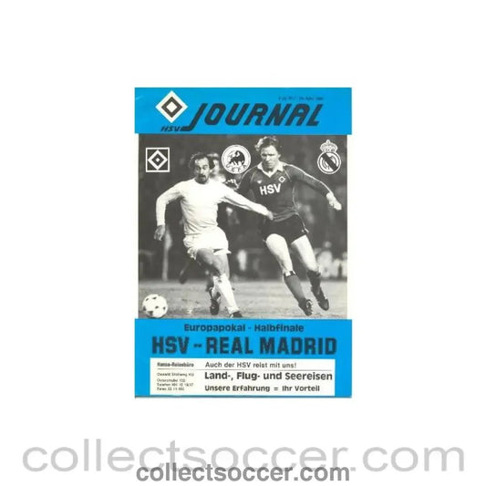 1980 European Cup Semi - Final Hamburg v Real Madrid official programme 23/04/1980 - Collect Soccer