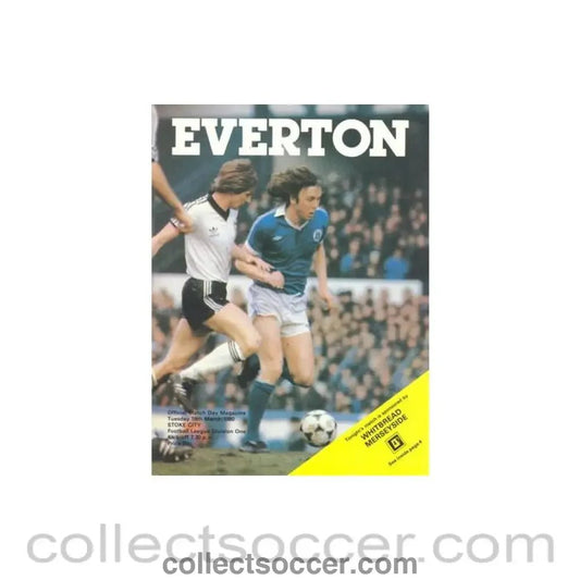 1980 - Everton v Stoke City official programme 18/03/1980 Football League - Collect Soccer
