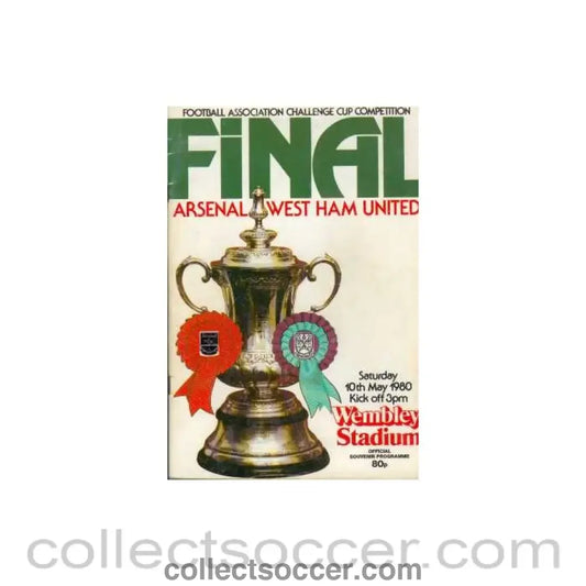 1980 FA Cup Final Programme Arsenal v West Ham United