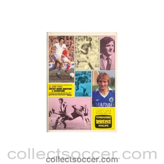 1980 FA Cup Semi-Final Programme West Ham United V Everton