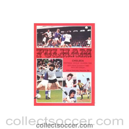 1980 - Fulham v Chelsea Football programme 08/03/1980 - Collect Soccer