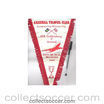 1980 - Gothenburg v Arsenal 19/03/1980 Cup Winners Cup pennant
