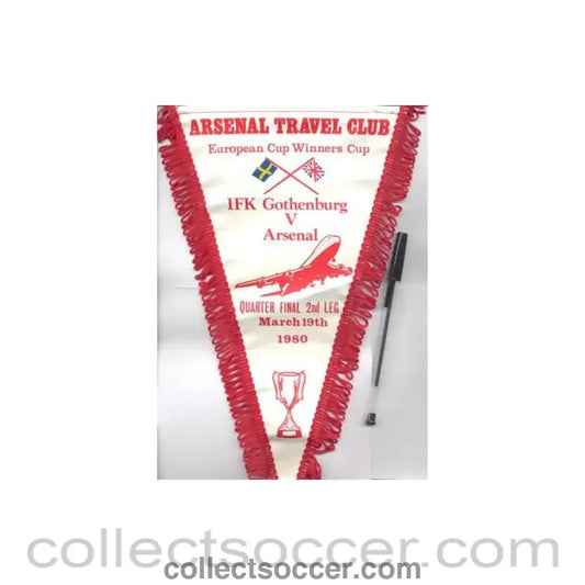 1980 - Gothenburg v Arsenal 19/03/1980 Cup Winners Cup pennant