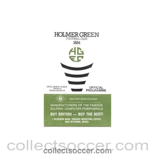 1980 - Holmer Green v Mayrhofen official programme 1980 - 1981 Friendly - Collect Soccer