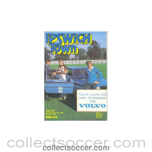 1980 - Ipswich Town v Manchester United official programme 18/10/1980 - Collect Soccer