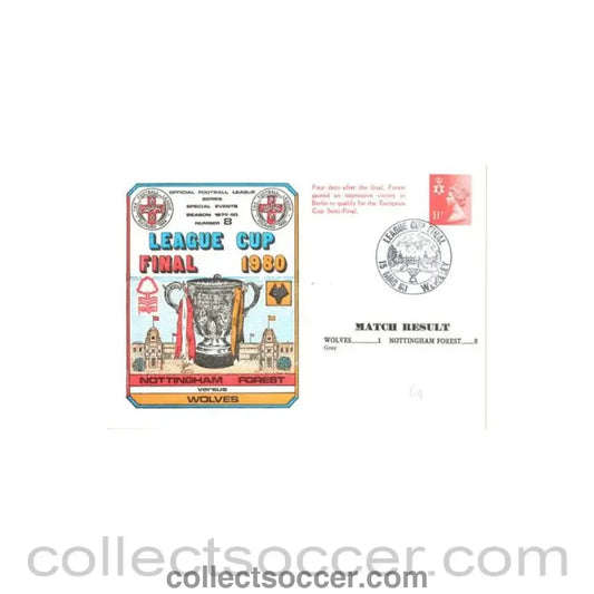 1980 League Cup Final First Day Cover 15/05/1980