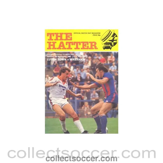1980 - Luton Town v Wrexham official programme 06/09/1980 Football League - Collect Soccer