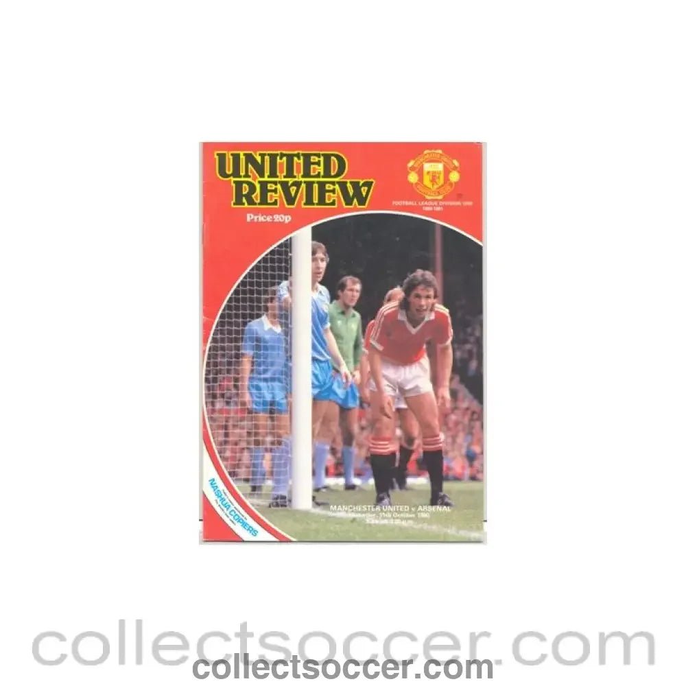 1980 - Manchester United v Arsenal official programme 11/10/1980 - Collect Soccer