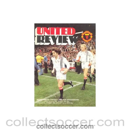 1980 - Manchester United v Bolton Wanderers official programme 01/01/1980 - Collect Soccer