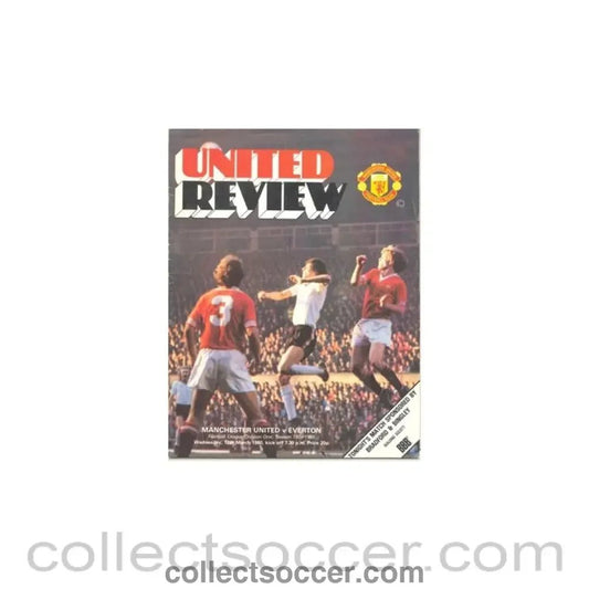 1980 - Manchester United v Everton official programme 12/03/1980 - Collect Soccer