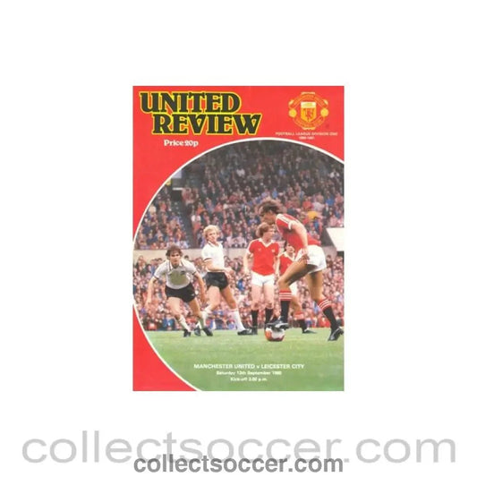 1980 - Manchester United v Leicester City official programme 13/09/1980 - Collect Soccer