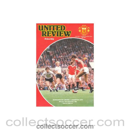 1980 - Manchester United v Leicester City official programme 13/09/1980 - Collect Soccer