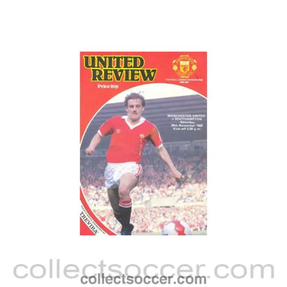 1980 - Manchester United v Southampton official programme 29/11/1980 - Collect Soccer