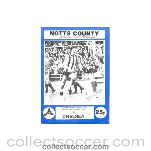 1980 - Notts County vChelsea official programme 29/11/1980