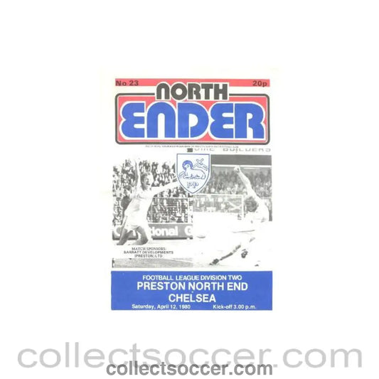 1980 - Preston North End v Chelsea football programme 12/04/1980