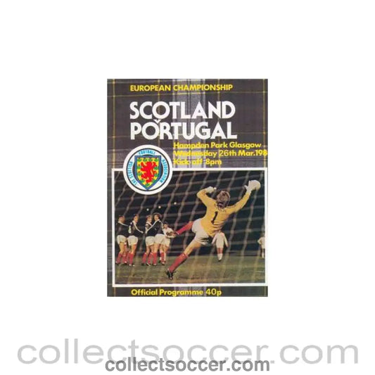 1980 Scotland V Portugal 26/03/1980 - Collect Soccer