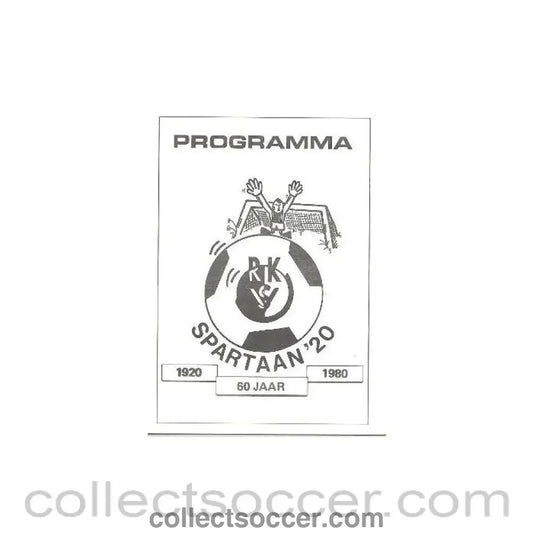 1980 - Spartaan vChelsea official programme 03/08/1980 in English and in Dutch