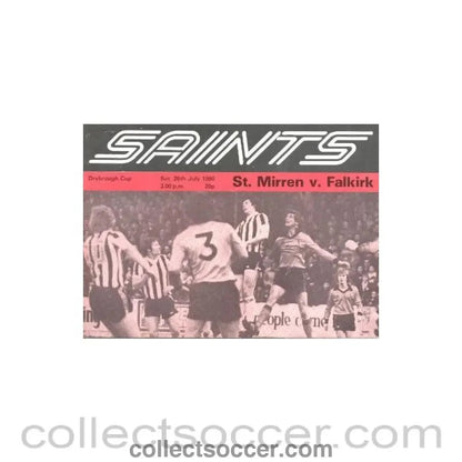 1980 - St Mirren v Falkirk official programme 26/07/1980 Drybrough Cup - Collect Soccer