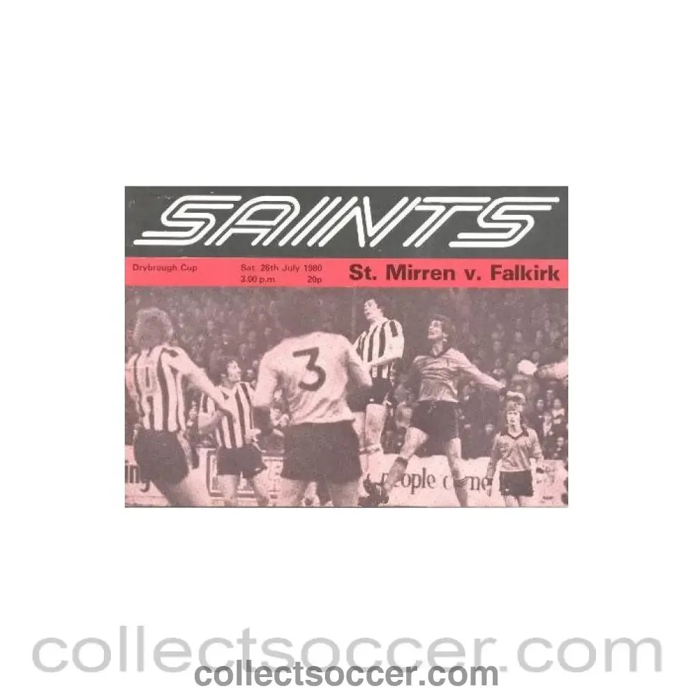1980 - St Mirren v Falkirk official programme 26/07/1980 Drybrough Cup - Collect Soccer