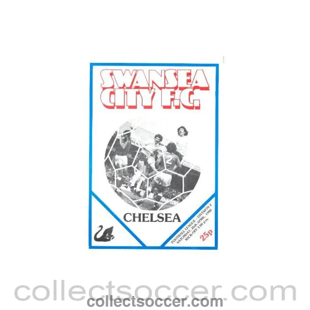 1980 - Swansea City v Chelsea official programme 26/04/1980