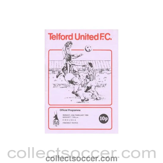 1980 - Telford v Chelsea official programme 25/02/1980
