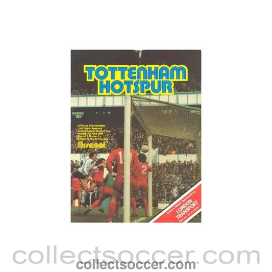 1980 - Tottenham Hotspur v Arsenal official programme 07/04/1980 Football League - Collect Soccer