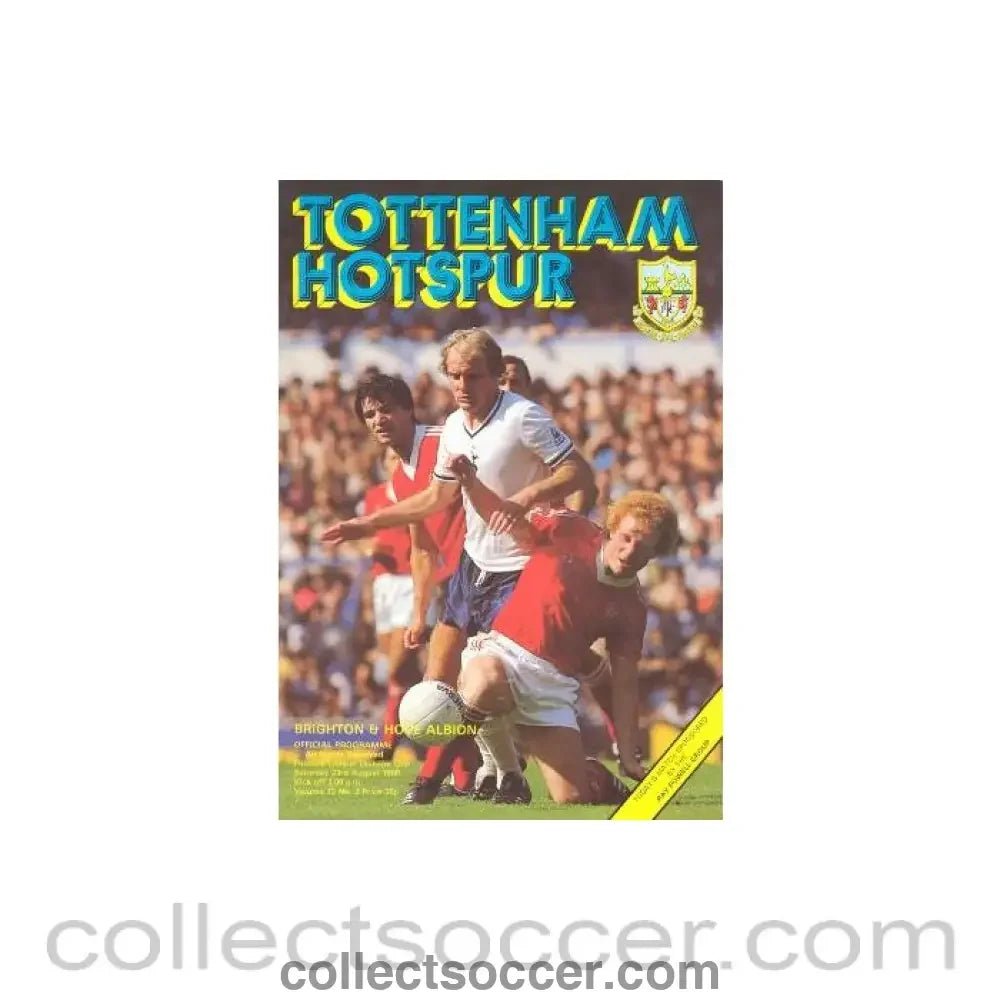 1980 - Tottenham Hotspur v Brighton & Hove Albion official programme 23/08/1980 Football League - Collect Soccer