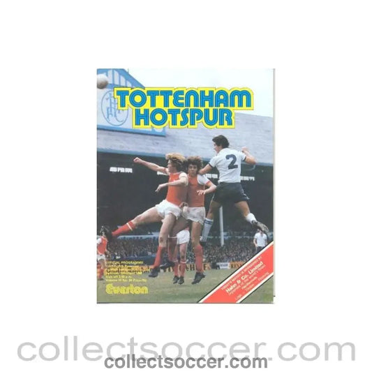 1980 - Tottenham Hotspur v Everton official programme 19/04/1980 Football League - Collect Soccer