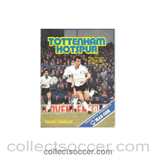 1980 - Tottenham Hotspur v Leeds United official programme 01/03/1980 Football League - Collect Soccer