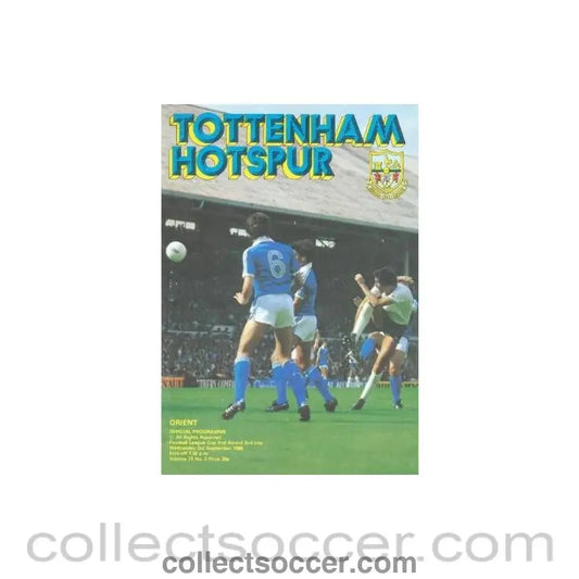 1980 - Tottenham Hotspur v Leyton Orient official programme 03/09/1980 Football League - Collect Soccer