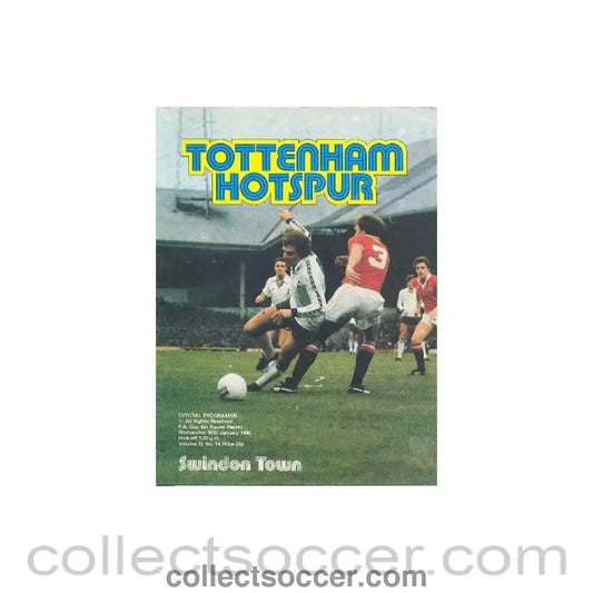 1980 - Tottenham Hotspur v Swindon Town official programme 30/01/1980 F.A. Cup 4th Round Replay - Collect Soccer