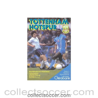 1980 - Tottenham Hotspur v Wolverhampton Wanderers official programme 08/11/1980 Football League - Collect Soccer