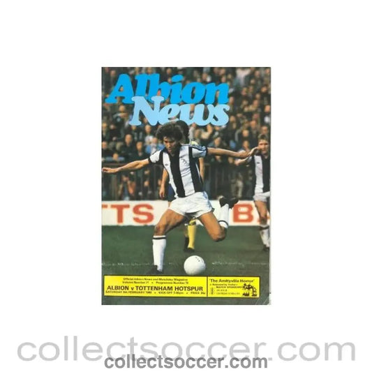 1980 - West Bromwich Albion v Tottenham Hotspur official programme 09/02/1980 - Collect Soccer