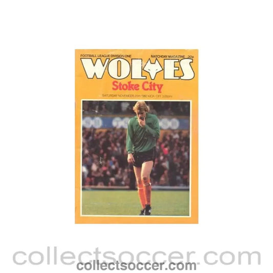 1980 - Wolverhampton Wanderers v Stoke City official programme 29/11/1980 Football League - Collect Soccer
