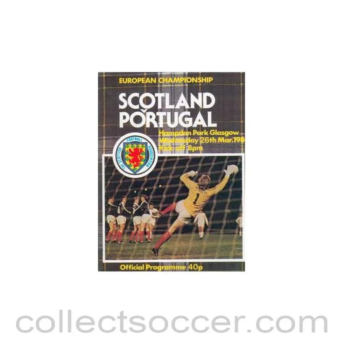 1980 Scotland V Portugal 26/03/1980 - Collect Soccer