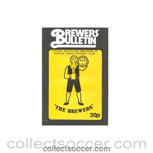 1981 - Burton Albion v Goole Town official programme 22/08/1981 League - Collect Soccer